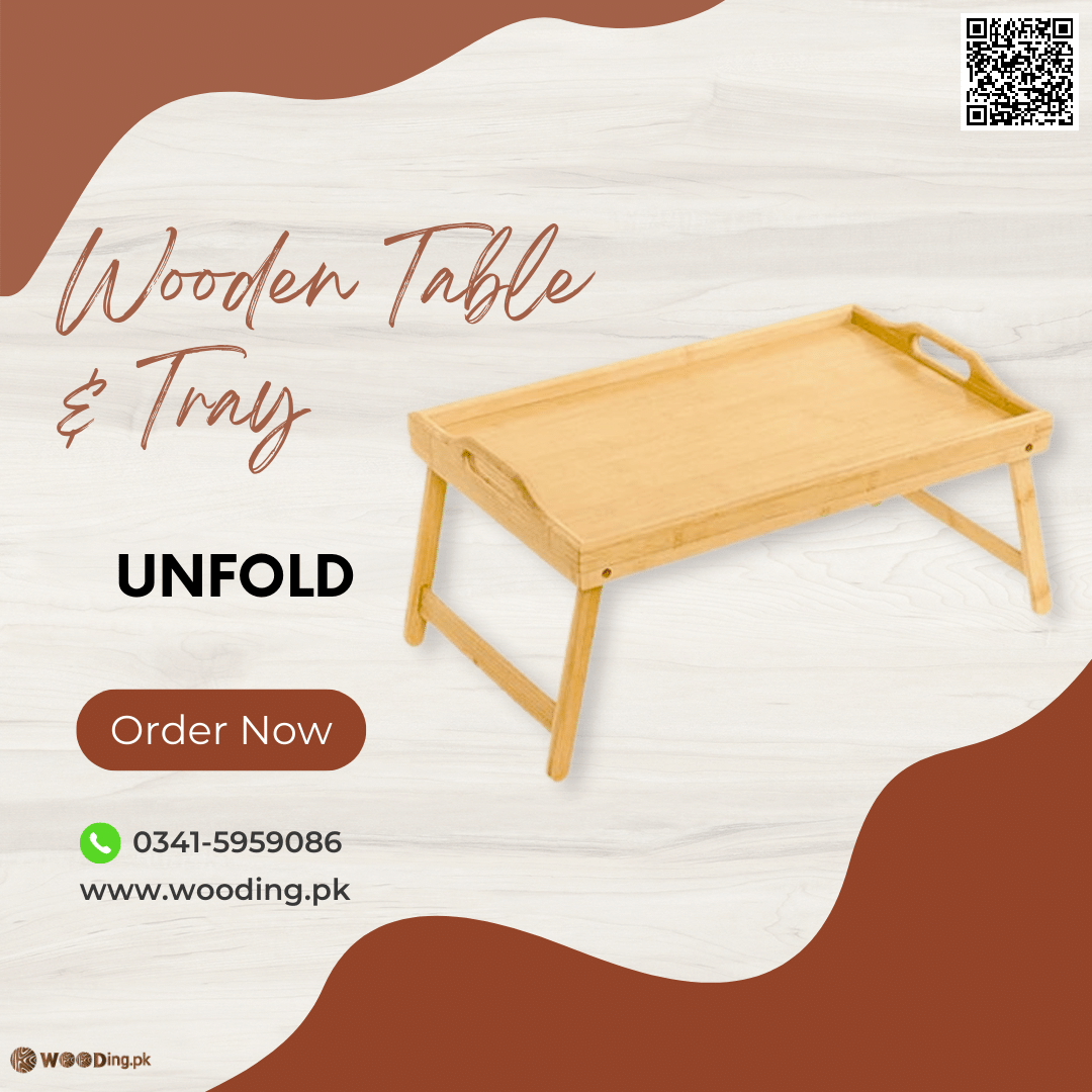 Polished Wooden Table and wooden tray