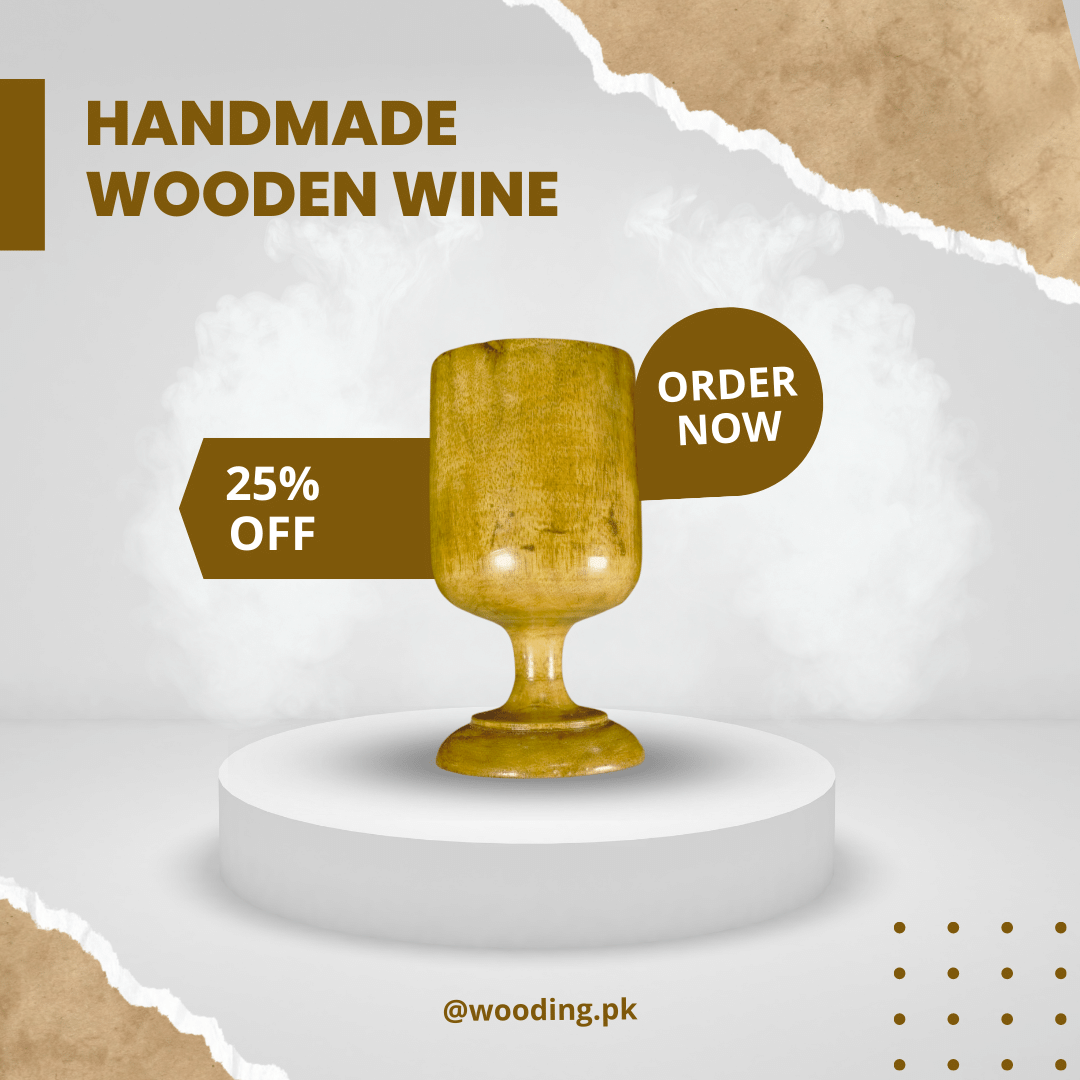 Polished Wooden Wine Goblet